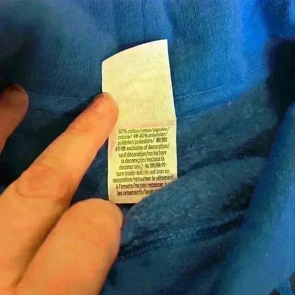 PINK Victoria Secret Royal Blue Cowl Neck Long Sleeve Sweatshirt Size XS - Picture 3 of 4